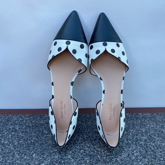 Kate Spade Vervain Polka Dot Pumps Size 9.5B - Picture 2 of 8